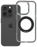 Frame Circle Stand telefoni &uuml;mbris alusega ja MagSafe toega iPhone 15 Pro must