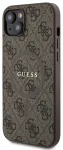 Guess 4G Colored Ring telefoni &uuml;mbris MagSafe toega iPhone 15 Plus pruun