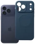 Silicone telefoni &uuml;mbris MagSafe toega iPhone 17 Pro Max | iPhone 18 Pro Max tumesinine