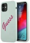 Guess Silicone Vintage Script Cover &uuml;mbris iPhone 12 mini 5.4 jaoks, sinine