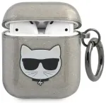 Karl Lagerfeld KLA2UCHGK AirPods 1|2 cover czarny|black Glitter Choupette