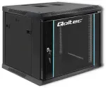 Qoltec RACK seinale kinnitatav kapp 19" | 9U | 600 x 500 x 600 | Karastatud uksed | Riputatav | Terasest korpus | Lukk | Must