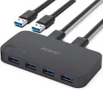 BENFEI l&uuml;liti USB 3.0 4-pordiline neljale seadmele must