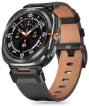 Tech-Protect Delta Pro nutikella rihm Samsung Galaxy Watch Ultra (47 mm) jaoks | nahkne | must