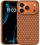 Benks Magnetic Armor Pro Armor Grid Kevlar telefoni &uuml;mbris MagSafe toega iPhone 17 Pro oranž