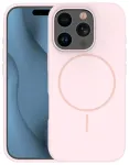 Fusion silicone Thin telefoni &uuml;mbris MagSafe toega iPhone 16 Pro Max roosa
