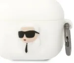 Karl Lagerfeld 3D Logo NFT Karl Head silikoon&uuml;mbris Airpods 3 jaoks, valge