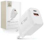 Tech-Protect NCA30 travel charger | 30W | PD, QC | USB-A, USB-C | white