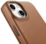 iCarer CE Premium nahast klapiga &uuml;mbris iPhone 14 Plus Magnetiline nahast klapiga &uuml;mbris MagSafe Pruun (WMI14220715-BN)