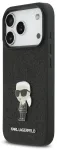 Karl Lagerfeld Fixed Glitter Metal Ikonik korpus telefonile Apple iPhone 17 Pro must