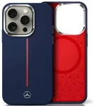 Mercedes MEHMP16X23SUMRV iPhone 16 Pro    Max 6.9" granatowy|navy hardcase Silicone Red Stripe MagSafe
