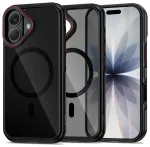 TECH-PROTECT MAGHYBRID phone case with MagSafe support for iPhone 17 black red