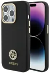 Guess GUHCP15XM4DGPK iPhone 15 Pro Max 6.7" czarny|black hardcase Silicone Logo Strass 4G