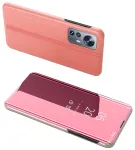 Clear View Case &uuml;mbris Xiaomi 12 Lite jaoks klapiga kate roosa