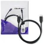 Qoltec andmeedastus- ja laadimiskaabel | USB-C kuni USB-C | 1.4m | must