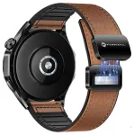 Forcell F-Design FS20 nutikella rihm Samsung Galaxy Watch (20 mm) jaoks | tehisnahk | pruun