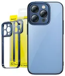 Baseus Glitter telefoni &uuml;mbris ja karastatud klaasi komplekt telefonile iPhone 14 Pro Max sinine (kaitseklaas komplektis)