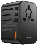 USAMS US-CC199 reisilaadija | 65W | USB-A, USB-C | must
