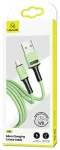 USAMS SJ435USB02 andmeside- ja laadimiskaabel | USB-A kuni Micro USB | 10W | 1m | roheline