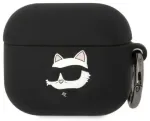 Karl Lagerfeld 3D Logo NFT Choupette Head silikoonist &uuml;mbris Airpods 3 jaoks, must