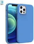 Riff Plāns & Mīksts silikona aizmugures maks ar mīkstu iek&scaron;pusi priek&scaron; Apple iPhone 12 / 12 Pro Blue