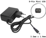 Universaalne vahelduvvoolu laadija K-F11 2 in 1 - 8 Pin Mini USB UC-E6 UC-E16 UC-E17 + 3,5 mm X 1,00 mm Nokia 6230 5V 1A