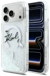 Karl Lagerfeld Liquid Glitter Karl Script Logo telefoni &uuml;mbris MagSafe toega iPhone 17 Pro Max l&auml;bipaistev