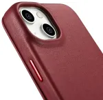 iCarer CE Premium Nahast Raamatkaas iPhone 14 Plus Magnetklapiga Nahast &Uuml;mbris MagSafe Punane (WMI14220715-RD)