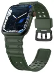 Triple Protection nutikella rihm Apple Watch (38/40/41 mm) jaoks | silikoonist | roheline