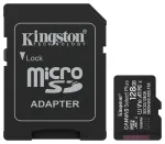 Kingston m&auml;lukaart microSD 128GB Canvas Select+