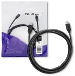 Qoltec andmeedastus- ja laadimiskaabel | USB-C kuni USB-C | 2m | must