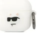 Karl Lagerfeld 3D Logo NFT Choupette Head silikoonist &uuml;mbris Airpods 3 jaoks, valge