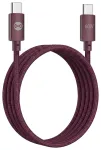Forever Vibe andmeedastus- ja laadimiskaabel | USB-C kuni USB-C | 60W | 1m | burgundy | punane