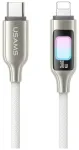 USAMS TC Series SJ749 andmeedastus- ja laadimiskaabel | USB-C kuni Lightning | 30W | 1.2m