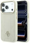 Guess Stripe Peony 4G Logo telefoni &uuml;mbris MagSafe toega iPhone 18 Pro Max | iPhone 17 Pro Max beež