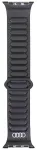 Audi Logo Genuine Leather nutikella rihm Apple Watch (40/41/42 mm) jaoks | nahkne | must