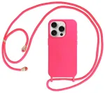 Strap Silicone telefoni &uuml;mbris iPhone 15 Plus roosa