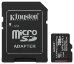 Kingston memory card 256GB microSDXC Canvas Select Plus Gen3 150MB/s A1 Card + Adapter