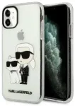 Karl Lagerfeld IML Glitter Karl and Choupette NFT Kaitse&uuml;mbris iPhone 11 L&auml;bipaistev