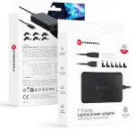 FORCELL F-ENERGY E856 universaalne s&uuml;learvuti laadija 65W (6 adapterit) - must