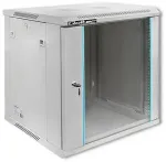 Qoltec RACK seinale kinnitatav kapp 19" | 12U | 600 x 635 x 450 | Karastatud uksed | Riputatav | Terasest korpus | Lukk | Hall
