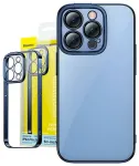Baseus Glitter Transparent Case and Tempered Glass set for iPhone 14 Pro (blue)