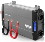 Qoltec puhas siinusinvertor | 12V kuni 230V | 2500/5000W | LCD | USB | USB-C | &Uuml;hildub LiFePO4 GEL AGM-iga