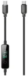 4smarts ScreenCord andmeedastus- ja laadimiskaabel | USB-C kuni USB-C | 240W | 1.2m | must