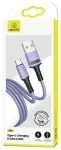 USAMS U52 SJ436 andmeside- ja laadimiskaabel | USB-A kuni USB-C | 10W | 1m | lilla
