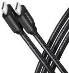 Axagon BUCM3-CM10AB andmeedastus- ja laadimiskaabel | USB-C kuni USB-C | 60W | 1m | must
