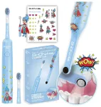 Shona Kids Vision IPX7 ultraheli elektriline hambahari 3 režiimiga / x2 otsikut / Wi-Fi kaamera Blue