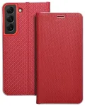 LUNA Book Carbon raamatut&uuml;&uuml;pi telefoni &uuml;mbris Samsung Galaxy S22 (S901) punane