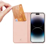 Dux Ducis Skin Pro rahakott-t&uuml;&uuml;pi kaitse&uuml;mbris iPhone 15 Pro - roosa