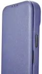 iCarer CE Premium Leather Folio Case raamatstiilis nahast &uuml;mbris iPhone 14 Plus, magnetkinnis, MagSafe, helelilla (WMI14220715-LP)